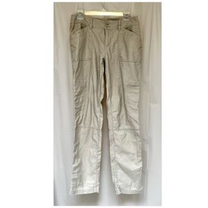 Eddie bauer light tan cargo pants pockets size 4